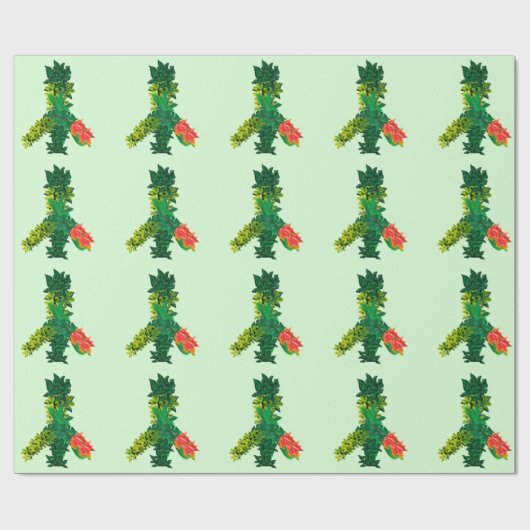 Bladgroen Vredesbord Verpakkingspapier Cadeaupapier (Vlak)