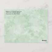 Bladgroen Waterverf bruiloft dank u 3 foto Briefkaart (Achterkant)