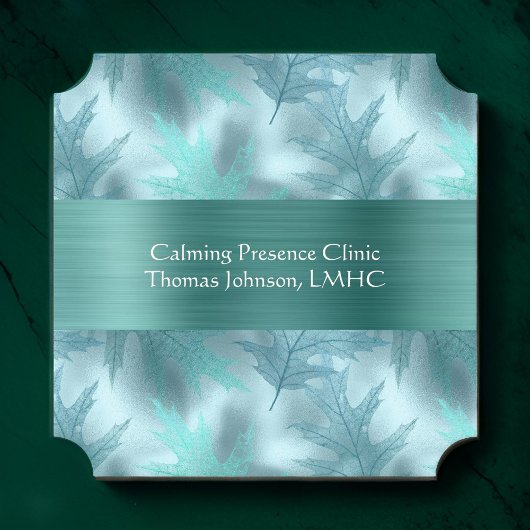 Bladgroene Blauwgroen mentale gezondheidsadviseur  Kartonnen Onderzetters