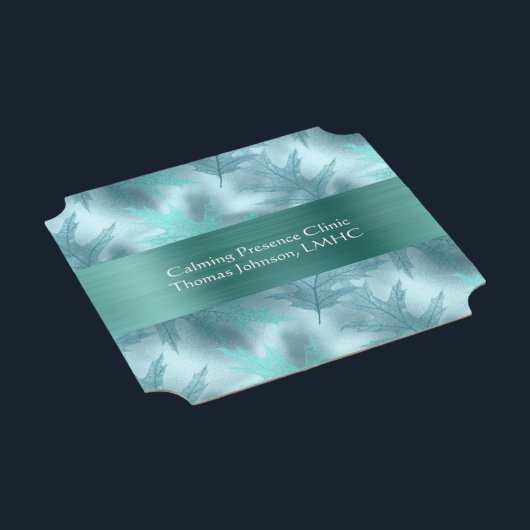 Bladgroene Blauwgroen mentale gezondheidsadviseur  Kartonnen Onderzetters