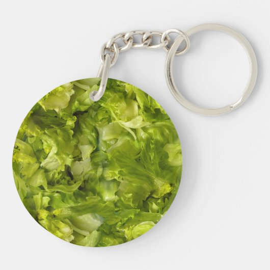 Bladgroene sla sleutelhanger (Achterkant)