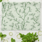 Bladgroene Spreidings Groen Theedoek (Gevouwen)