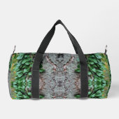 Bladgroene wijnstok op boomspiegel Abstract Plunjezak (Achterkant)