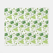 Bladgroenten Happy Garden Groenten Schattigee Groe Fleece Deken (Voorkant (Horizontaal))