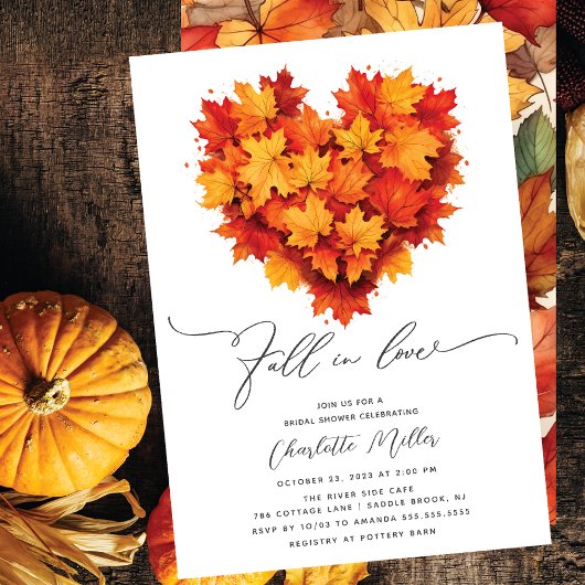 Bladhart Herfst in Liefde Vrijgezellenfeest Kaart