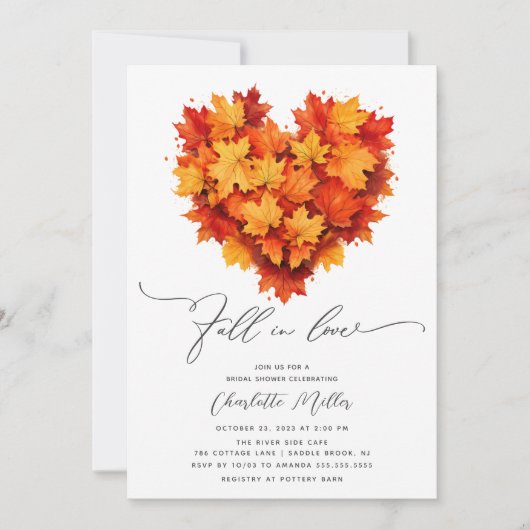 Bladhart Herfst in Liefde Vrijgezellenfeest Kaart