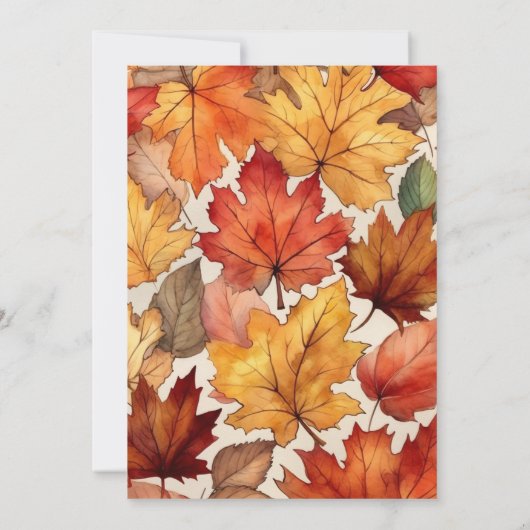 Bladhart Herfst in Liefde Vrijgezellenfeest Kaart (Achterkant)