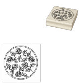 Bladhop Flora in cirkel Rubberstempel (Gestempeld)