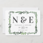 bladig waterverf bloemig bewaar de datum save the date (Voorkant)