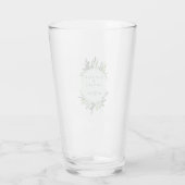 bladig waterverf geometrisch groen elegant glas (Achterkant)