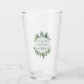 bladig waterverf geometrisch groen elegant glas (Voorkant)