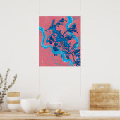 Bladig Zeedraak Zeepaardje Vis Onderwater Schilder Poster (Keuken)