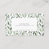 Bladige waterverf Floral Elegant Visitekaartje (Achterkant)
