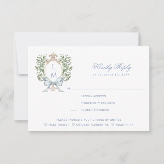 Bladkam met boog bedankkaart (Voorkant)