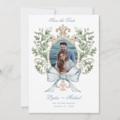 Bladkam met boog save the date (Voorkant)