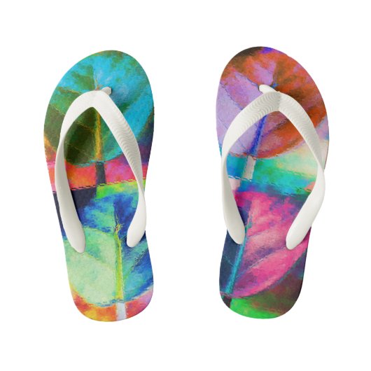 Bladkleuren Kinder Teenslippers (Voetbed)