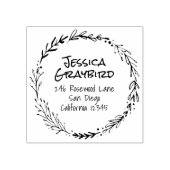 bladkrans adresstempel rubberstempel (Afrduk)