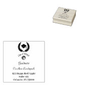 Bladkrans Afstudeerhoed Retouradres Rubberstempel (Gestempeld)