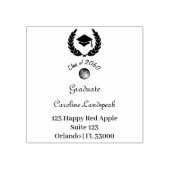 Bladkrans Afstudeerhoed Retouradres Rubberstempel (Afrduk)