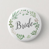 Bladkrans Botanisch groen | Bruid Ronde Button 5,7 Cm (Voorkant)