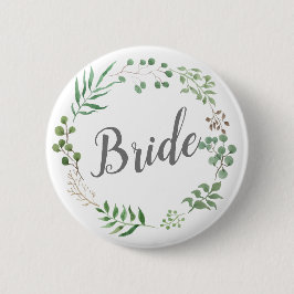 Bladkrans Botanisch groen | Bruid Ronde Button 5,7 Cm