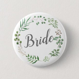 Bladkrans Botanisch groen | Bruid Ronde Button 5,7 Cm