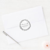 Bladkrans Eenvoudige Mason Jar Wedding Favor Label (Envelop)