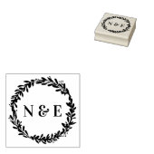 bladkrans initiaal waterverf stempel (Gestempeld)