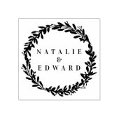 bladkrans initiaal waterverf stempel (Afrduk)