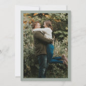 Bladkrans Monogram bruiloft uitnodiging (Achterkant)