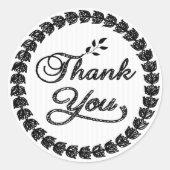 bladkrans ronde sticker (Voorkant)