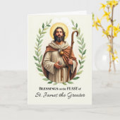 Bladkrans voor de feestdag van Sint-Jacobus de Mee Kaart (Gele Bloem)