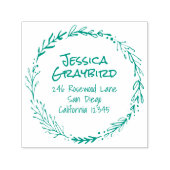 Bladkrans Zelfinkt adresstempel Zelfinktende Stempel (Design)