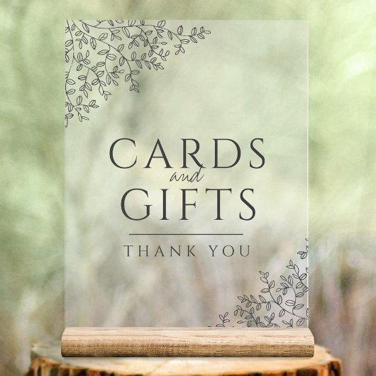 Bladkunst bruiloft donkergrijze witte kaarten en g acryl bord