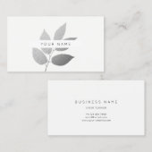 Bladlaurier Eco Botanic Zilver Grijs Wit Visitekaartje (Voorkant / Achterkant)