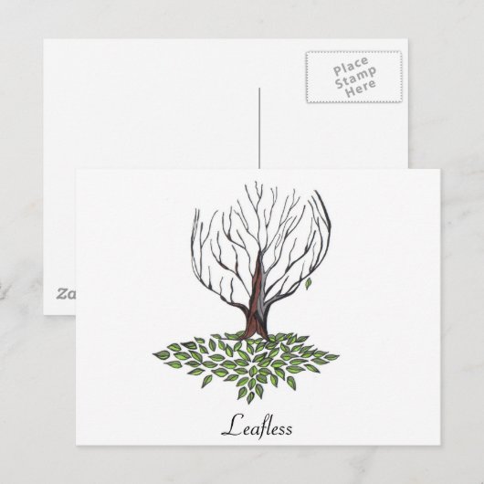 bladloos briefkaart (Voorkant / Achterkant)