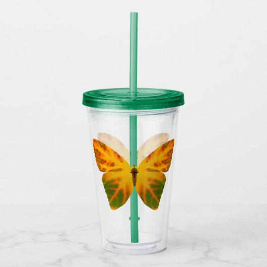 bladluzervlinder 1 acryl drinkbeker (Voorkant)