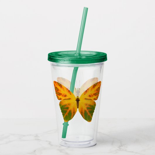 bladluzervlinder 1 acryl drinkbeker (Achterkant)