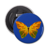 bladluzervlinder 1 button flesopener (Voorkant)