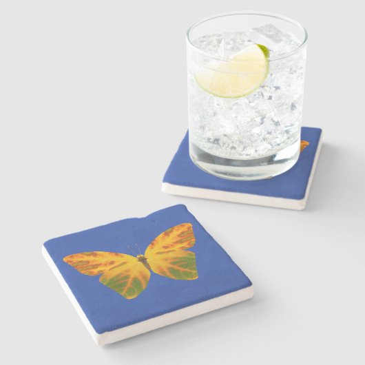 bladluzervlinder 1 stenen onderzetter (Zijkant)