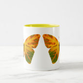 bladluzervlinder 1 tweekleurige koffiemok (Center)