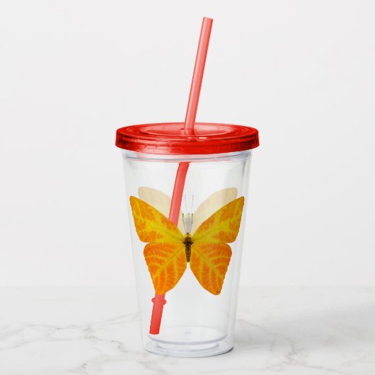 bladluzervlinder 3 acryl drinkbeker (Achterkant)