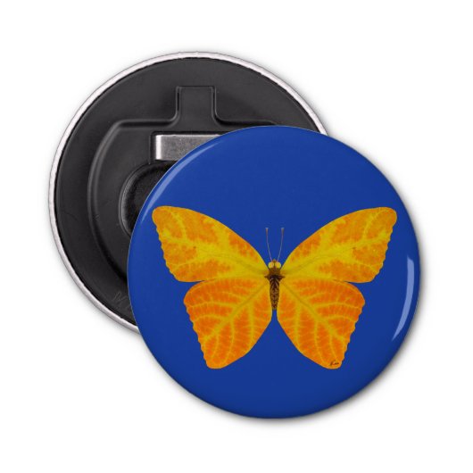 bladluzervlinder 3 button flesopener (Voorkant)