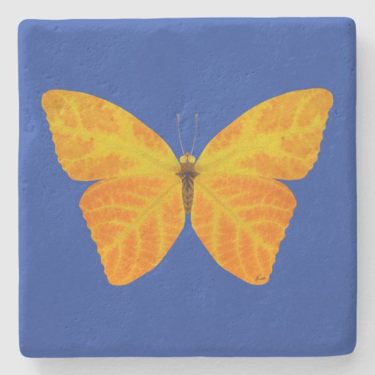 bladluzervlinder 3 stenen onderzetter (Voorkant)