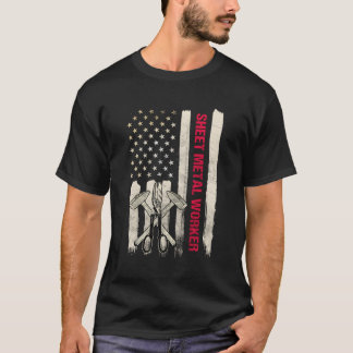 Bladmetaal Worker Gifts Design op de achterkant va T-shirt