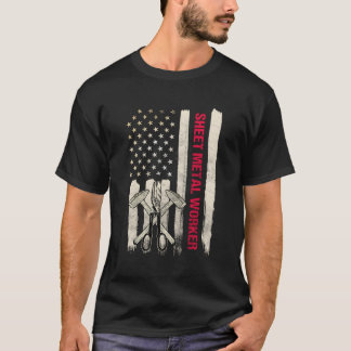 Bladmetaal Worker Gifts Design op de achterkant va T-shirt