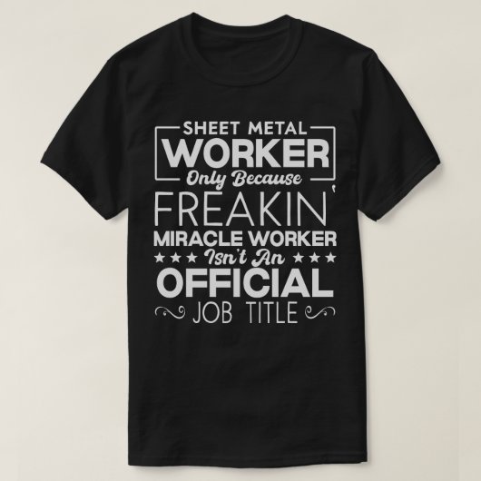 Bladmetaalarbeider Handyman T-shirt (Design voorkant)
