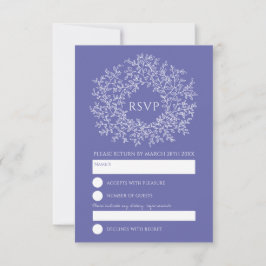 bladmonogram cirkel RSVP bruiloft Kaartje