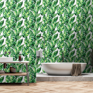 Bladmonstera evergreen pattern oerwoud foliage spa behang