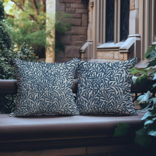  bladmotief blauw William Morris kussen